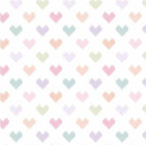 Daisy&Lilly-Cross-Stitched Hearts,White (Sold By 1/2 Meter)